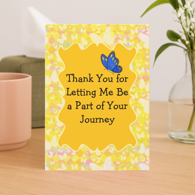 Carte De Remerciements Thank You From Your Therapist – Butterfly Design (Créateur téléchargé)