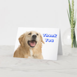 Carte De Remerciements Thank You Golden Retriever Puppy Dog Greeting Card