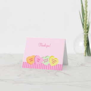Carte De Remerciements Thank you note de Valentine le Jour de conversatio