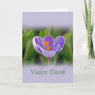 Carte De Remerciements Thank you, Vielen Dank, German, Flowers
