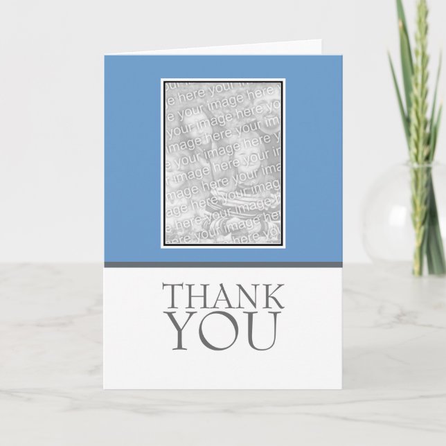 Carte De Remerciements Thank you with photo (Devant)