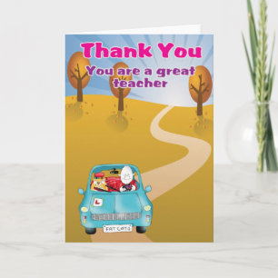 Carte De Remerciements thank you you are a great teacher