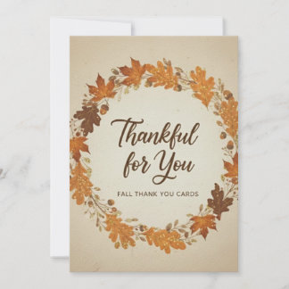 Carte De Remerciements Thankful for You Fall Thank You Cards