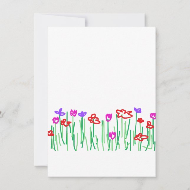 Carte De Remerciements Thanking card flowers (Devant)