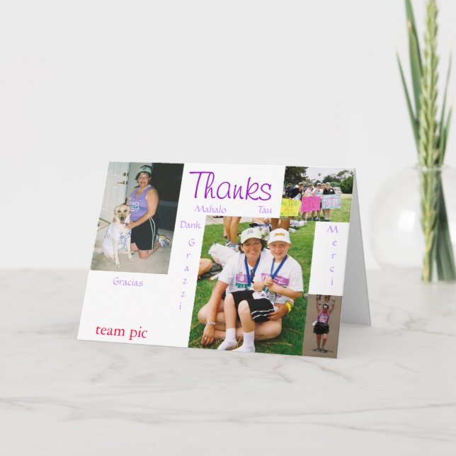 Carte De Remerciements Thanks (Devant)