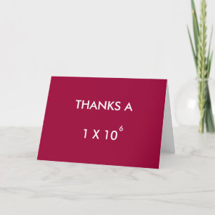 CARTE DE REMERCIEMENTS THANKS A MILLION