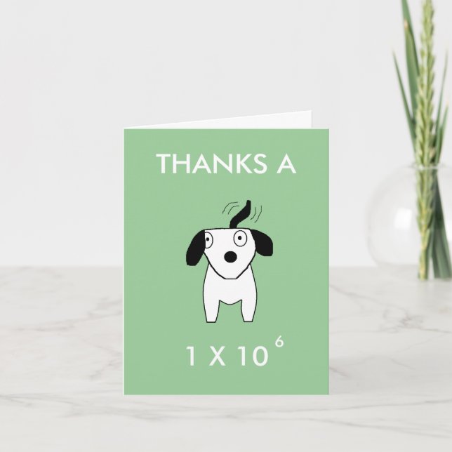 CARTE DE REMERCIEMENTS THANKS A MILLION (Devant)