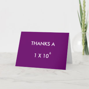 CARTE DE REMERCIEMENTS THANKS A MILLION