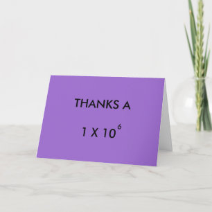 CARTE DE REMERCIEMENTS THANKS A MILLION