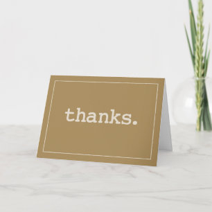 Carte De Remerciements Thanks Business Appreciation Simple Brown