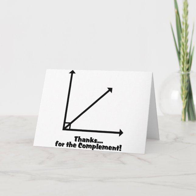 Carte De Remerciements thanks for the complement (Devant)