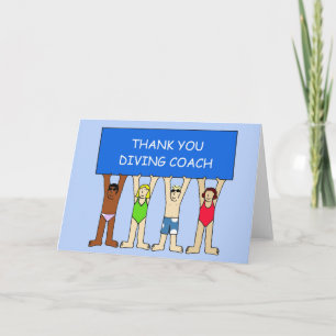 Carte De Remerciements Thanks to Diving Coach