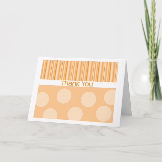 Carte De Remerciements ThankYouOrange (Devant)