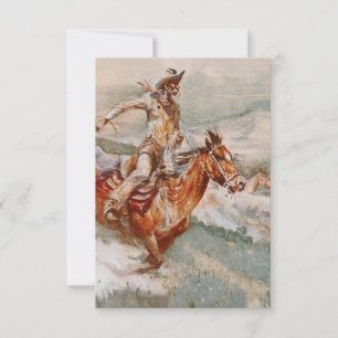 Carte De Remerciements « The Chase » Art occidental par Edward Borein