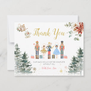 Carte De Remerciements Thé de Fête des mariées Noisette de Noël