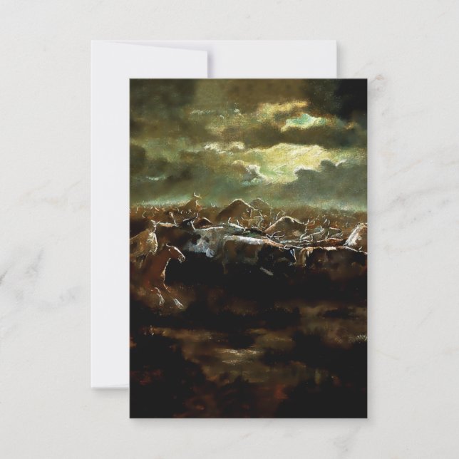 Carte De Remerciements "The Dernier Stand" Art occidental de Charles M Ru (Devant)