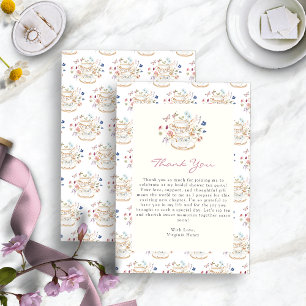 Carte De Remerciements Thé Party Wildflower Baby Shower