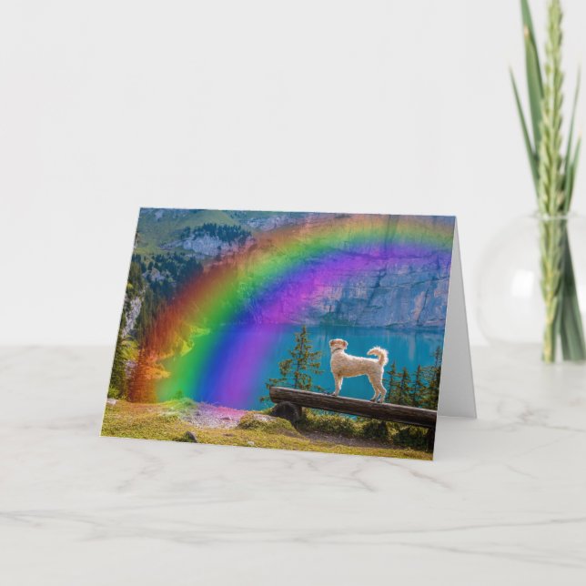 Carte De Remerciements The Rainbow Bridge Poem, In Memory of a Pet... (Devant)