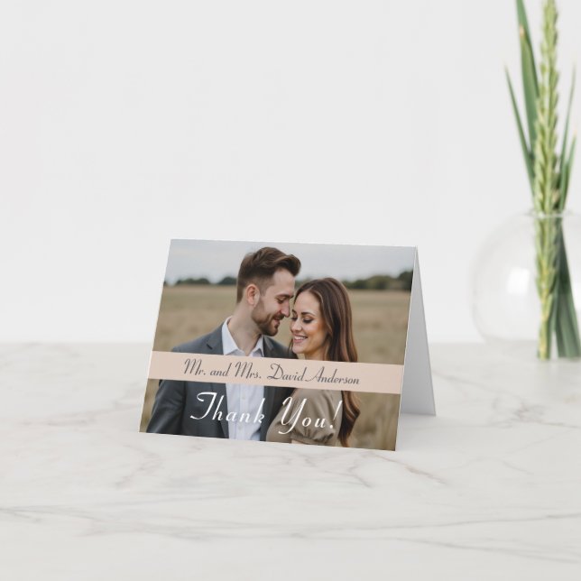 Carte De Remerciements The Refined Catholic Wedding Folded Thank You Card (Devant)