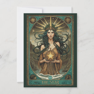Carte De Remerciements The Star Tarot Art Flat Thank You Card