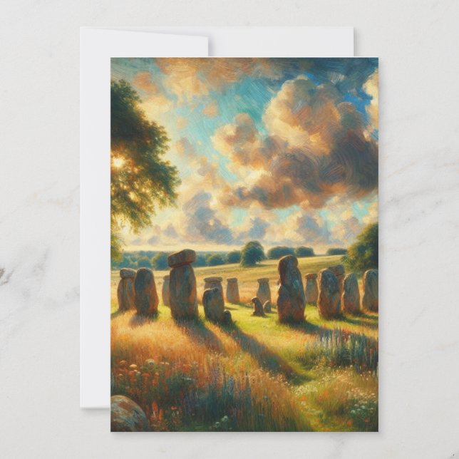 Carte De Remerciements The Stone Circle - Avebury (Devant)