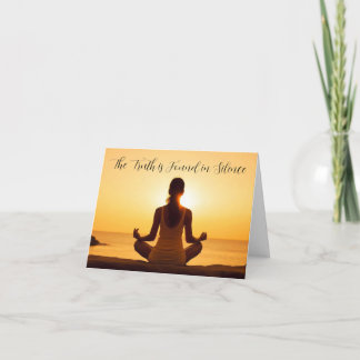 Carte De Remerciements The Truth is Found in Silence Blank