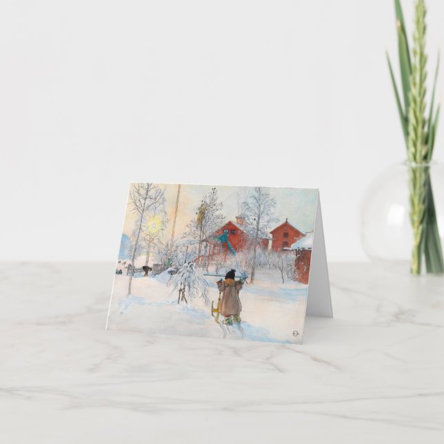 Carte De Remerciements The Yard and Washhouse, 1895 par Carl Larsson (Devant)