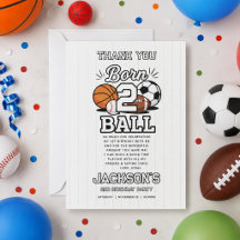Thème 2 sports de balle pour garçon Fête d'anniver