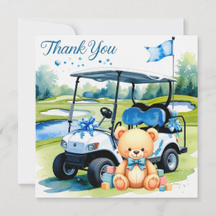 Carte De Remerciements Thème Baby Shower Garçon Golf