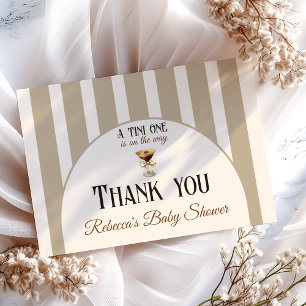 Carte De Remerciements Thème café Espresso Martini Baby shower Bow