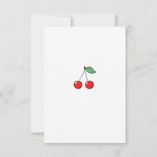 Carte De Remerciements Thème cerise, design cerise