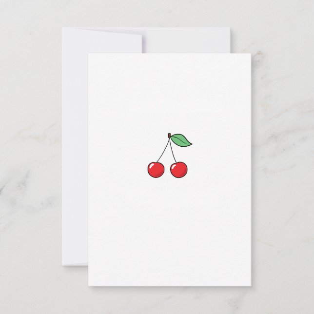 Carte De Remerciements Thème cerise, design cerise (Devant)
