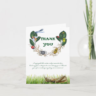 Carte De Remerciements Thème d'anniversaire insecte Remerciements photo