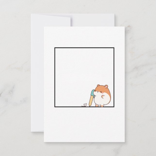 Carte De Remerciements Thème de hamster, joli hamster (Devant)