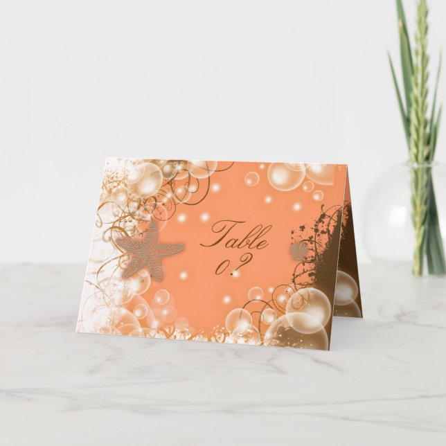 Carte De Remerciements Thème de mariage sur la plage ~ placement de 2 cou (Devant)