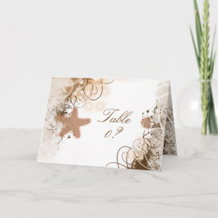 Carte De Remerciements Thème de mariage sur la plage ~ placement des invi