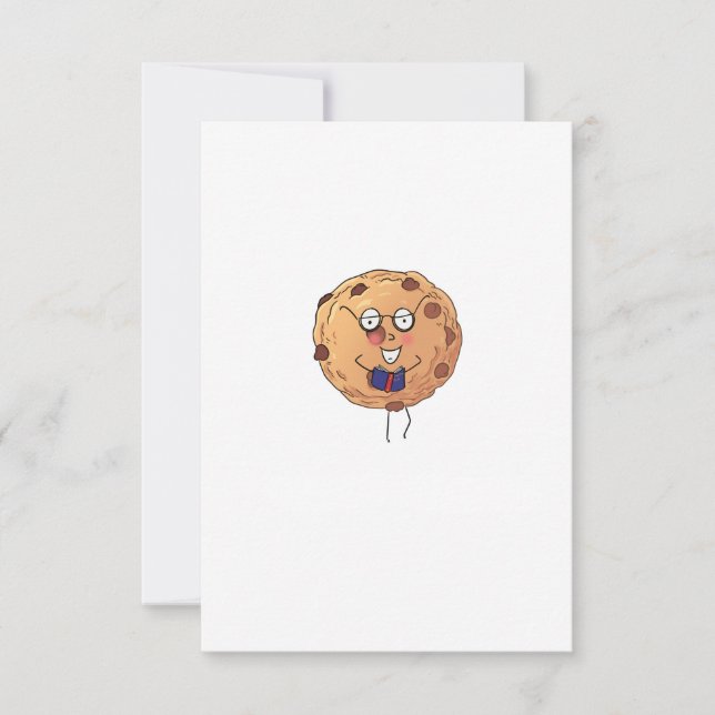 Carte De Remerciements Thème de nourriture mignonne de cookie (Devant)
