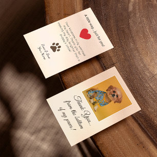 Carte De Remerciements Thème de photo de chien drôle et mignon personnali