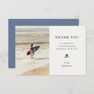 Carte De Remerciements Thème de surf cool Anniversaire Photo