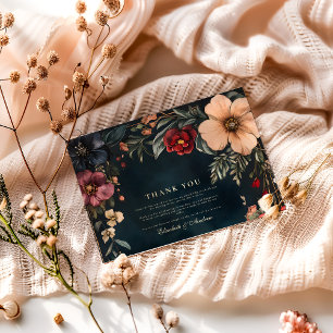 Carte De Remerciements Thème Mariage de Dark Romance