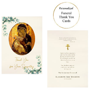 Carte De Remerciements Théotokos de Vladimir Orthodoxe