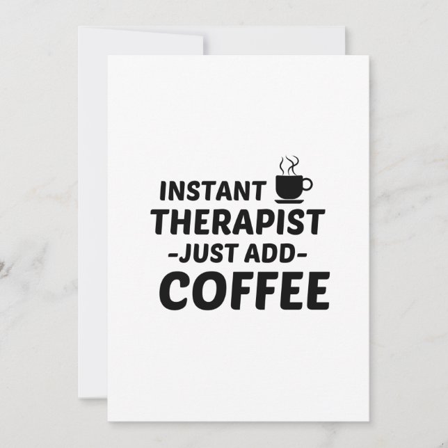 CARTE DE REMERCIEMENTS THÉRAPEUTE INSTANT AJOUTER DU CAFÉ (Devant)