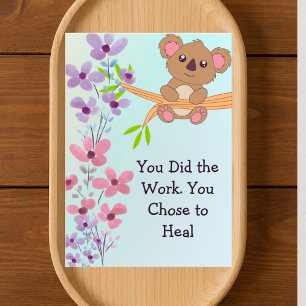Carte De Remerciements Thérapeute Personnalisé Client Fleur Bleue Pastel