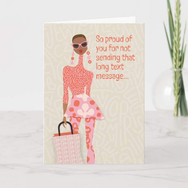 Carte De Remerciements Thérapie à faible intensité - Si fière de vous de  (Devant)