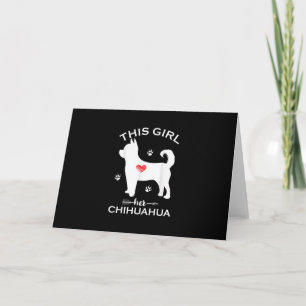 Carte De Remerciements This Girl Loves Her Chihuahua Funny Puppy Dogs Luv