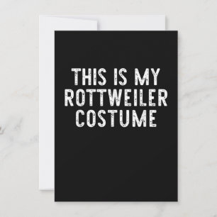Carte De Remerciements This Is My Rottweiler Dog Costume Halloween Lazy