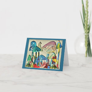 Carte De Remerciements Tie Dye Champignons