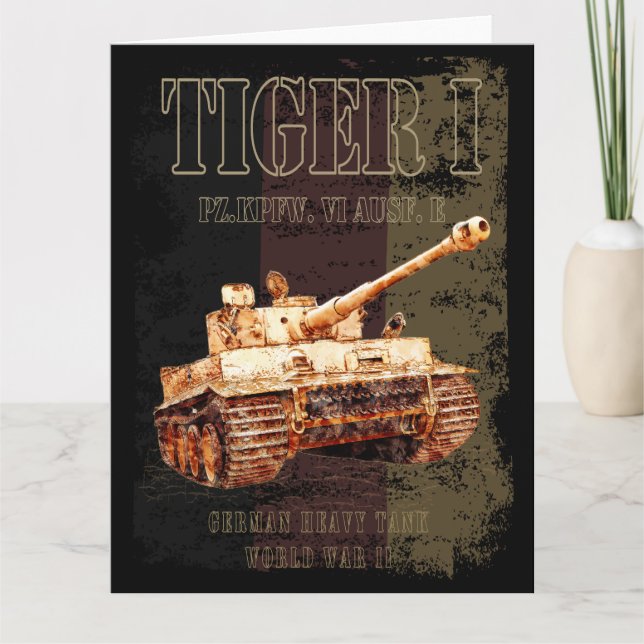 Carte De Remerciements Tiger I Allemand 2ÈME GUERRE MONDIALE de chars lou (Devant)