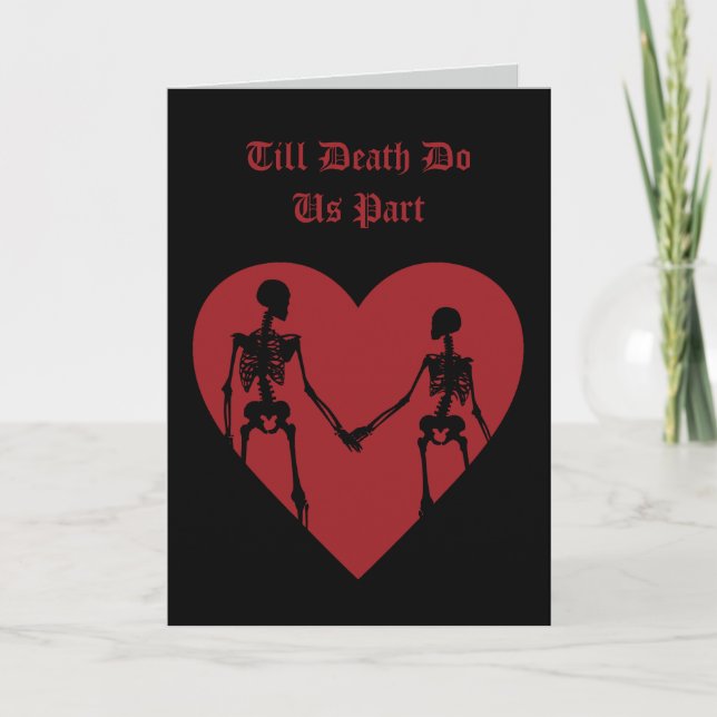 Carte De Remerciements Till Death Do Us Part Valentine's Day Card Red (Devant)