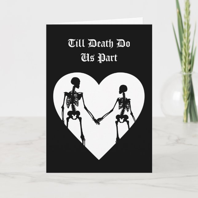 Carte De Remerciements Till Death Do Us Part Valentine's Day Card White (Devant)